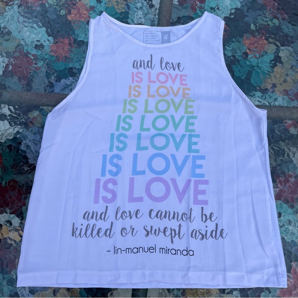 “Love is Love is Love” Quote Custom Pride Tank Top